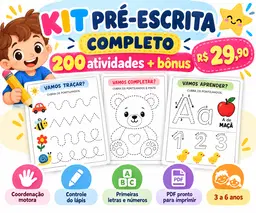 Kit Pré-Escrita Completo