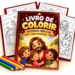 Kit Completo de Livros para Colorir Cristão + Bônus Exclusivos -