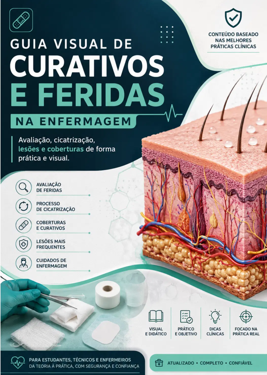 Guia Visual de Curativos e Feridas na Enfermagem