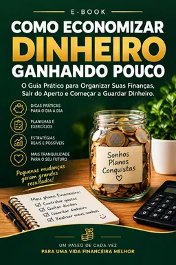 Como Economizar Dinheiro Ganhando Pouco — Guia Prático para Organizar Suas Finanças | E-Book