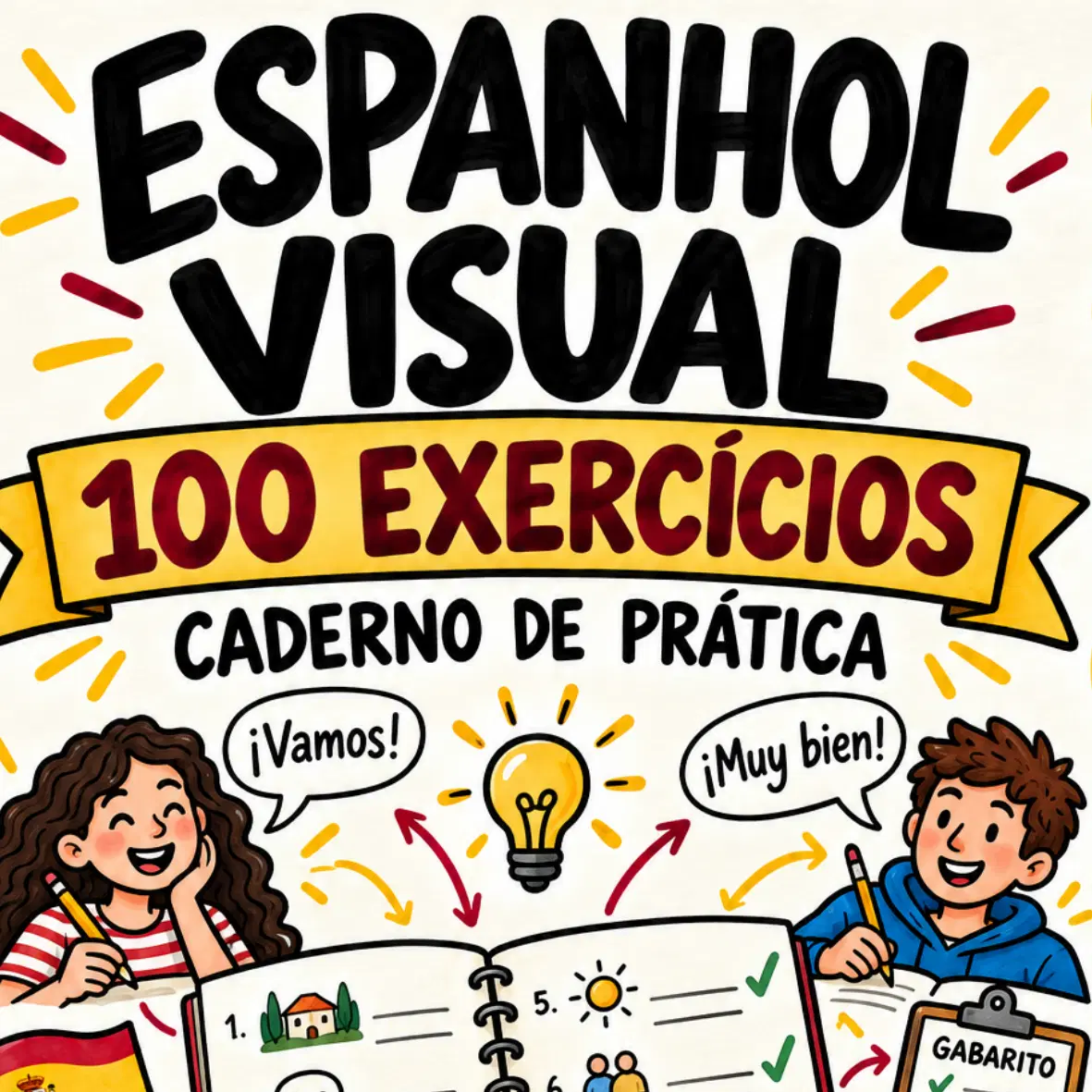 100 Exercícios Ilustrados 🇪🇸📚
