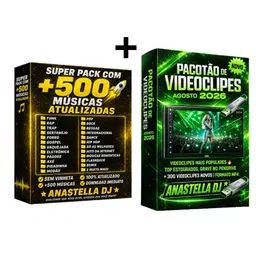 COMBO PACK +500 MÚSICAS E VIDEOCLIPES HD