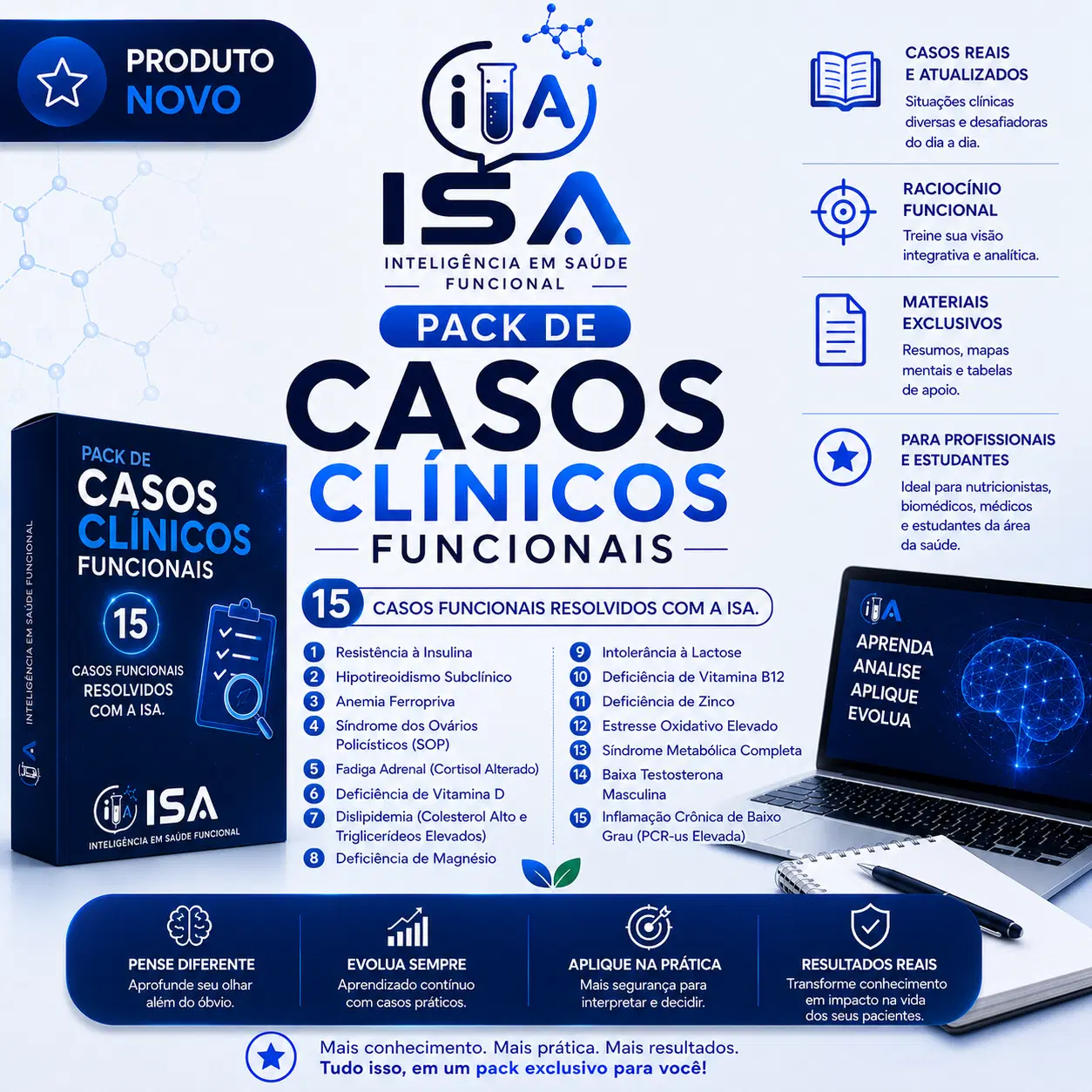 PACK DE 15 CASOS CLÍNICOS RESOLVIDOS COM A ISA FUNCIONAL