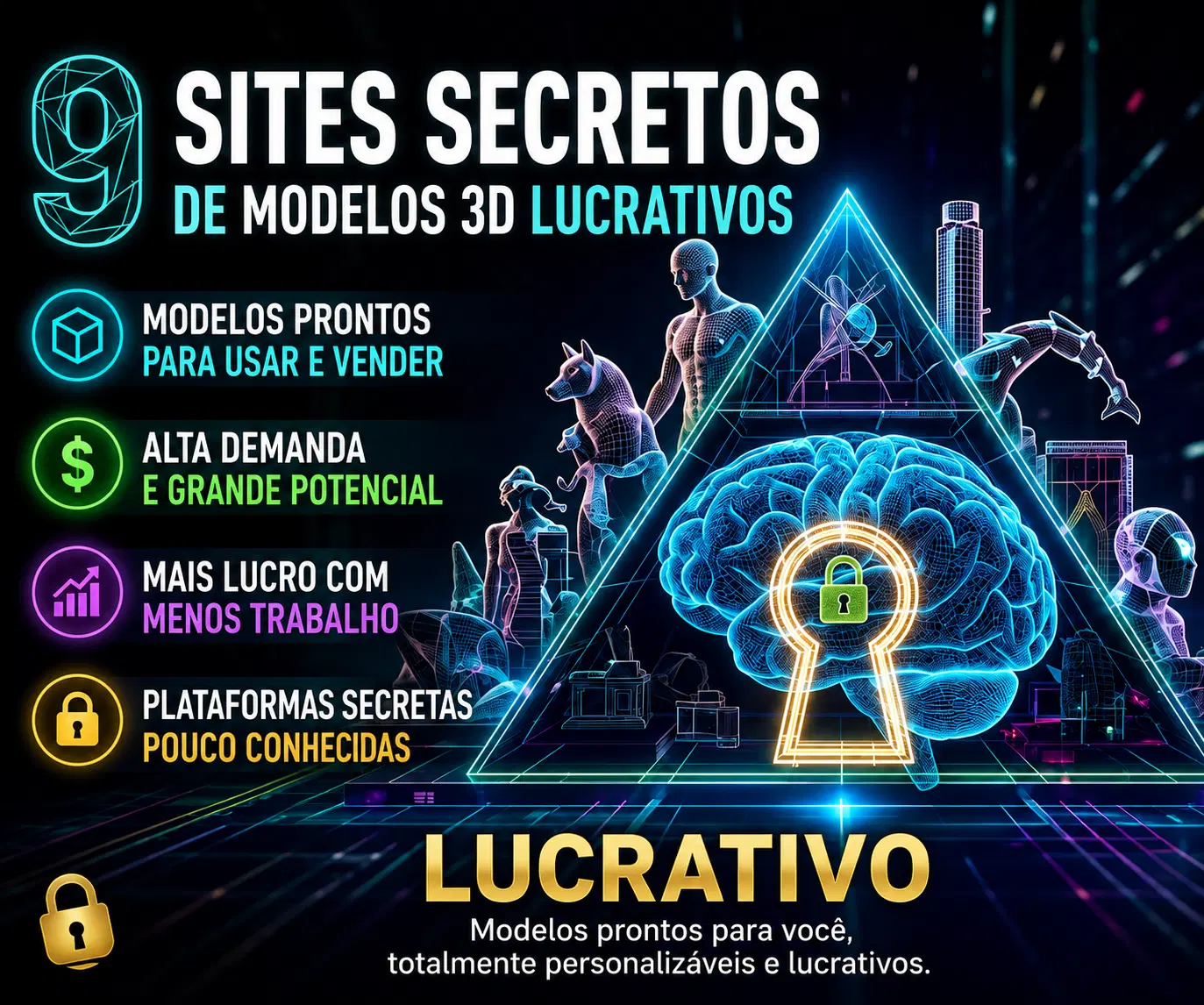 9 Sites Secretos de Modelos 3D Lucrativos
