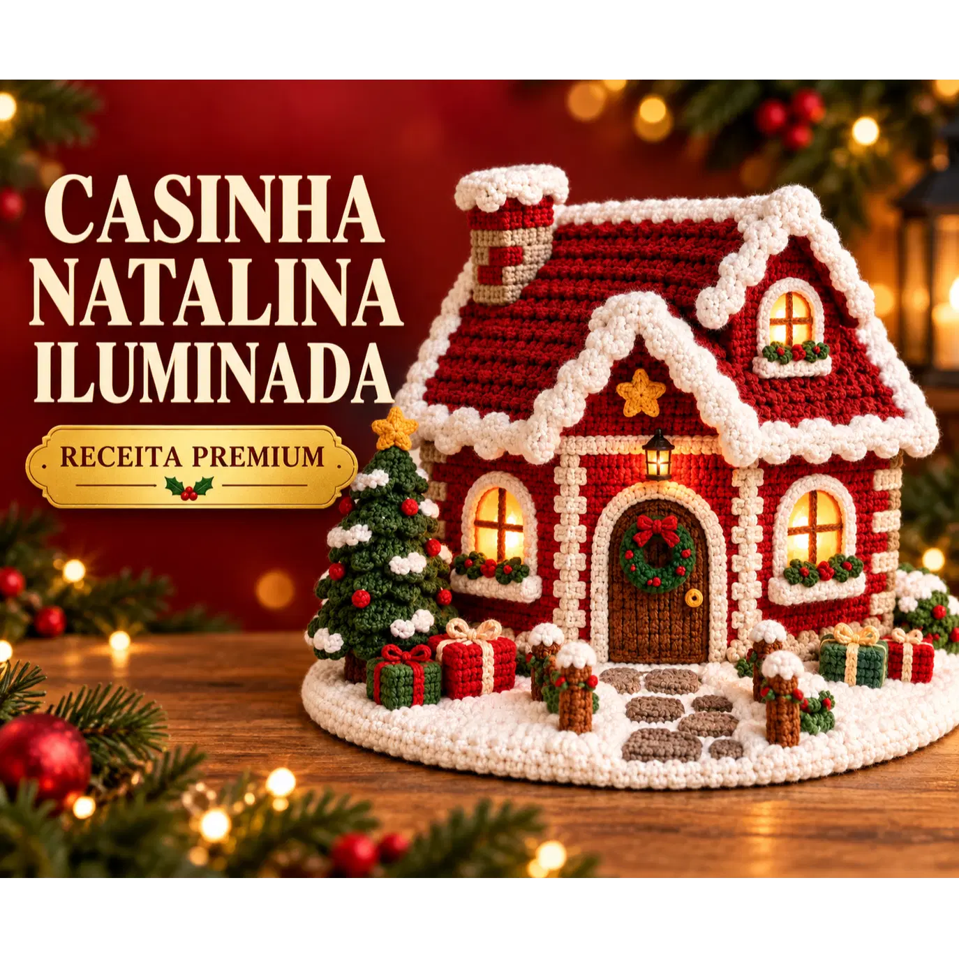 Leve junto a Casinha Natalina Iluminada