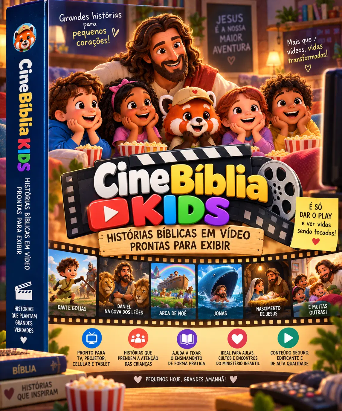 🎬 CineBíblia Kids — Histórias Bíblicas em Vídeo Prontas para Exibir
