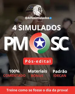 COMBO SIMULADOS POLÍCIA MILITAR - SANTA CATARINA