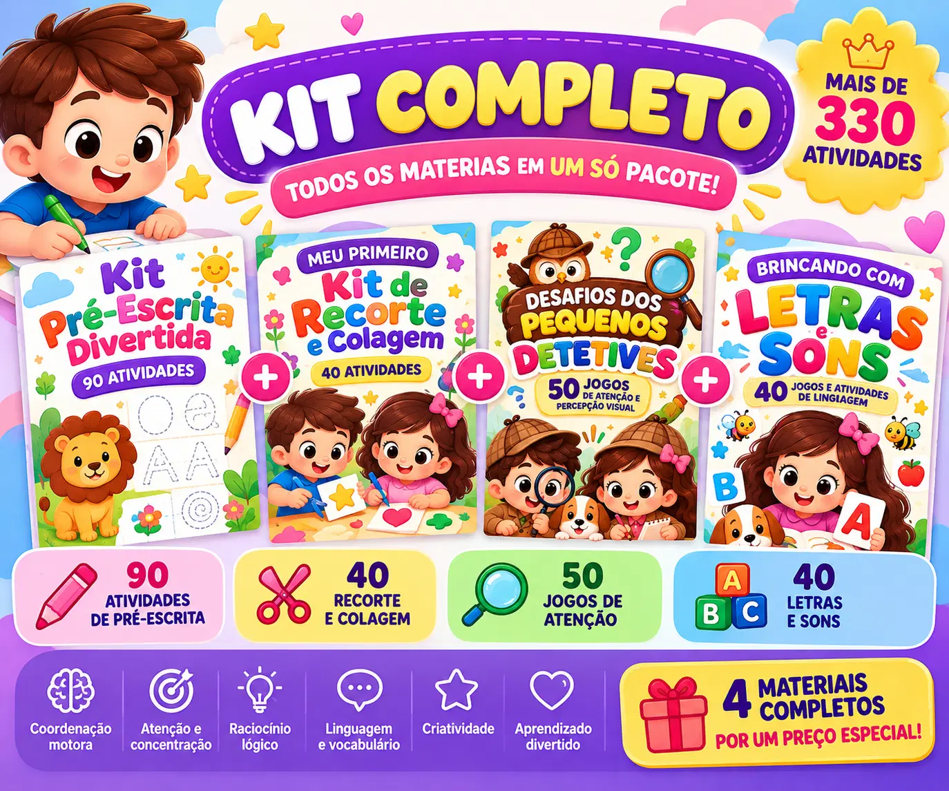 🎁 Complete seu Kit com +130 Atividades por R$29,90
