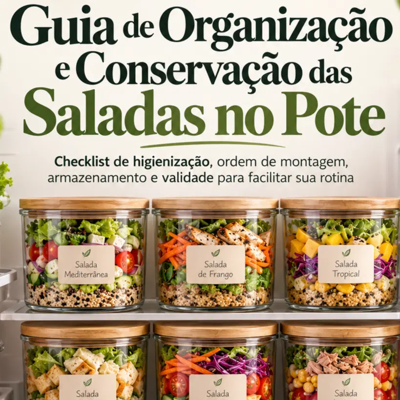 Guia de Organização e Conservação das Saladas no Pote