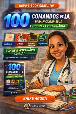 E-book com 100 comandos de IA específicos para Medicina Veterinária.