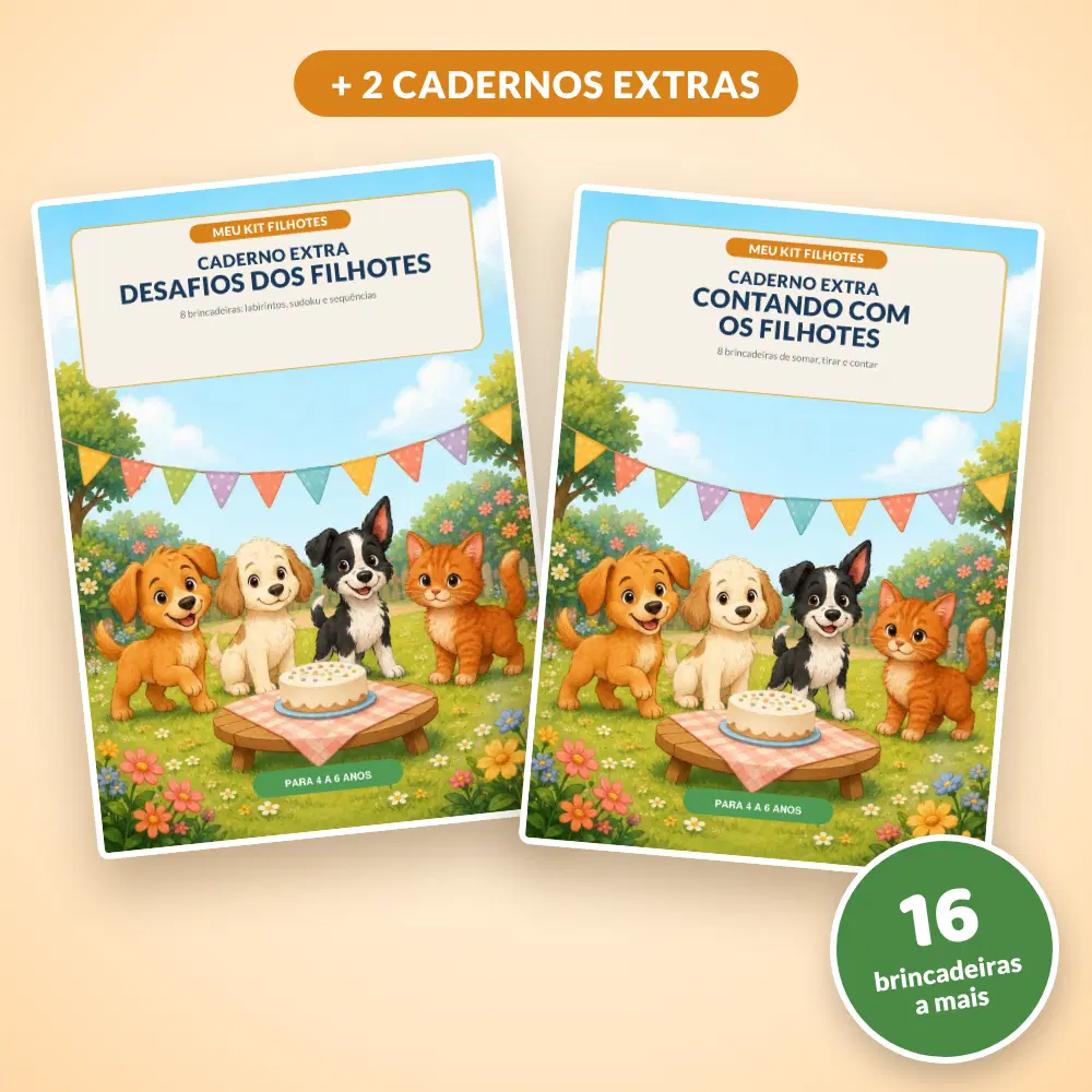 2 Cadernos Extras dos Filhotes