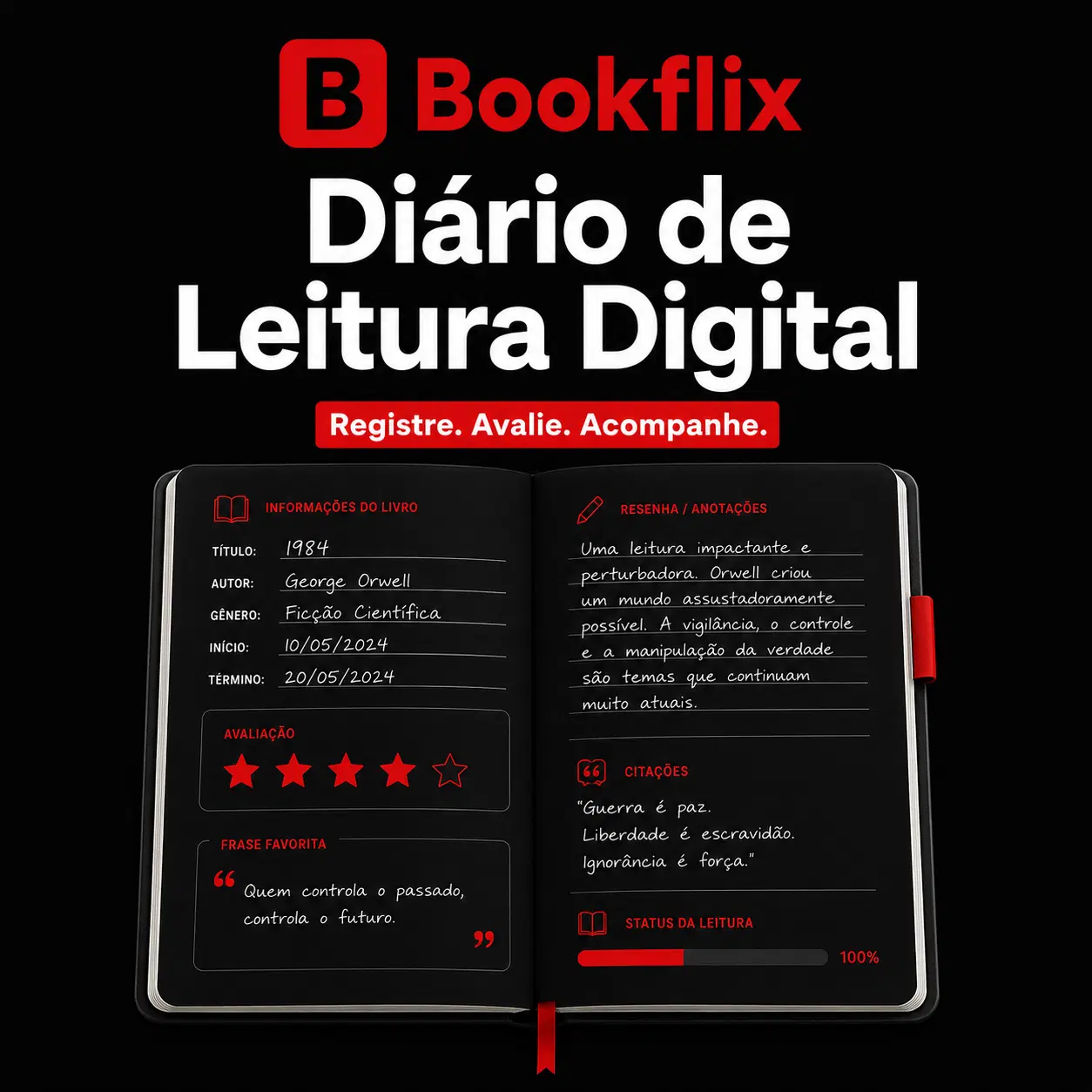 Diário de Leitura Digital Bookflix
