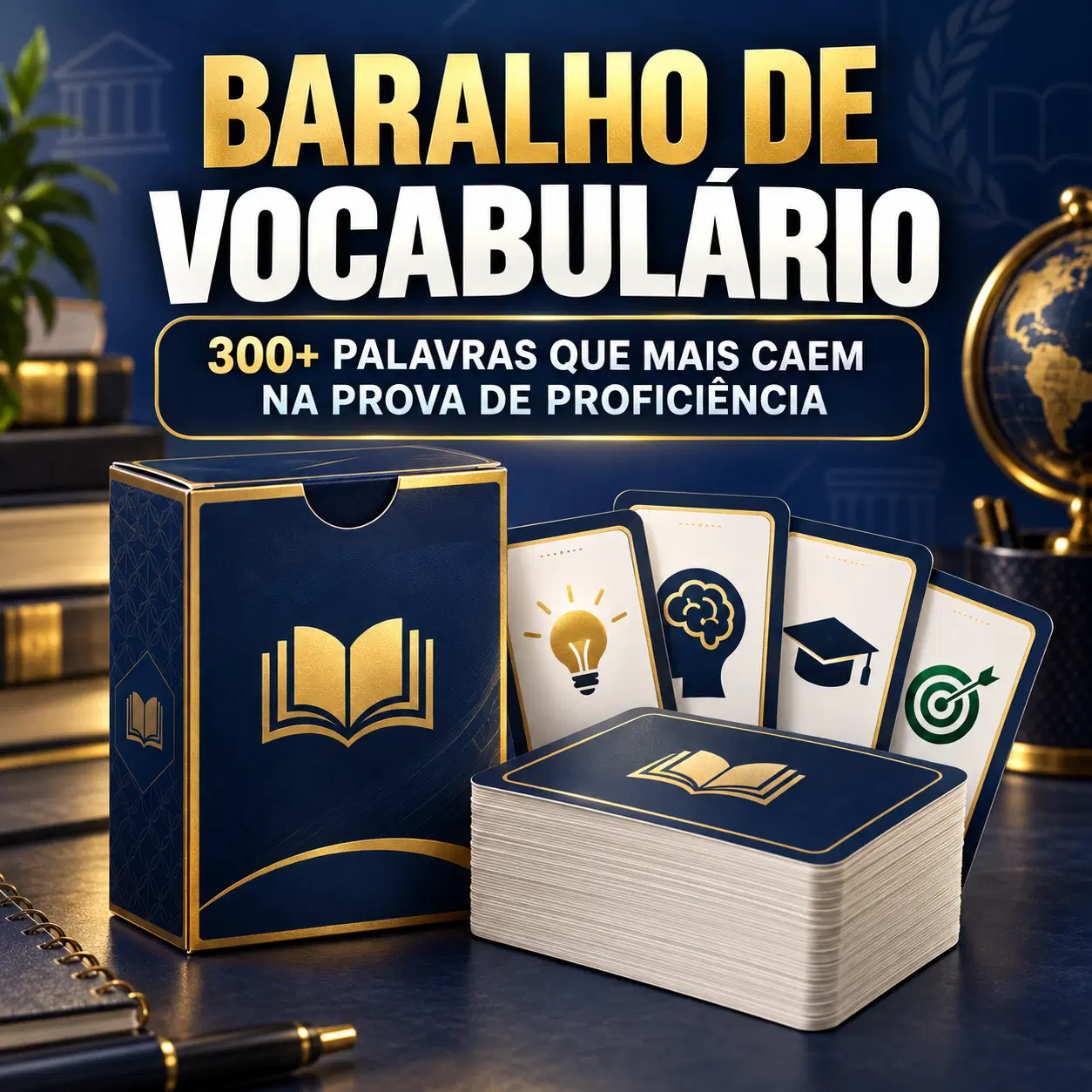 Baralho de Vocabulário - 300+ Palavras que Mais Caem na Prova de Proficiência de Inglês