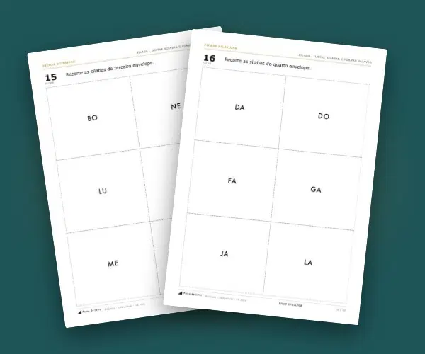 Fichas Silábicas — sílabas pra recortar e montar