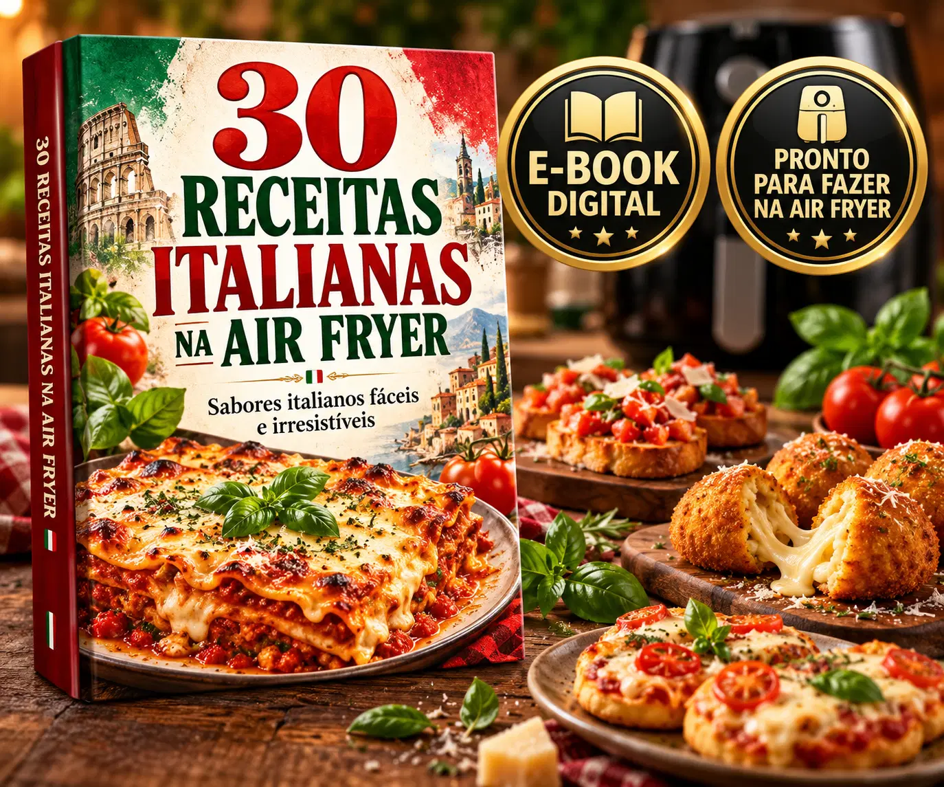 30 receitas Italianas na Air Fryer