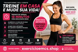 Elimine de 3 a 5 kg em 30 dias com treinos de 18 minutos.