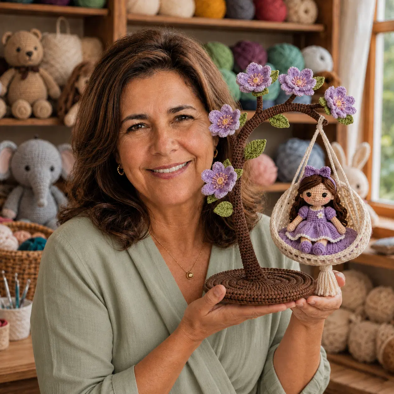 Menina no Balanço  Encantado  -  RECEITA COM 45 PÁGINAS ILUSTRADA PASSO A PASSO