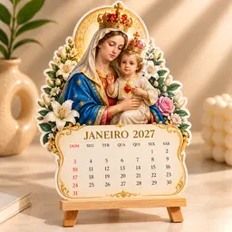 Calendário Católico 2027 — Kit Básico Nossa Senhora
