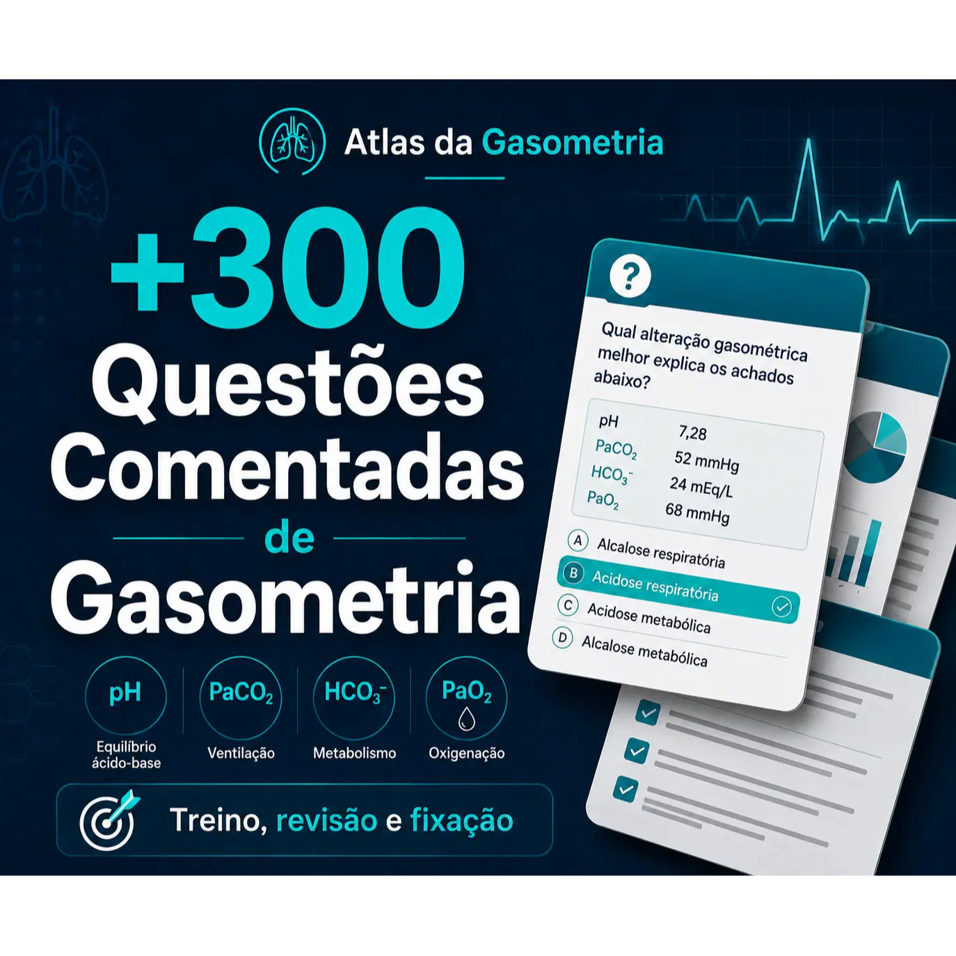 +300 Questões Comentadas de Gasometria
