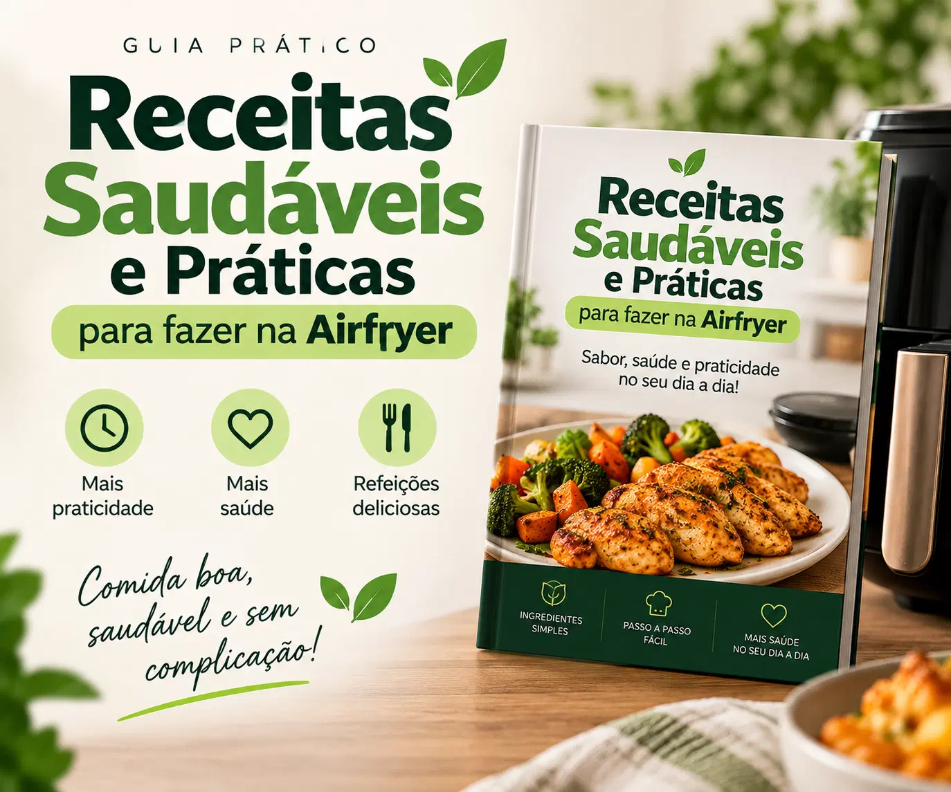 Receitas Saudáveis e Praticas para fazer na Aifryer