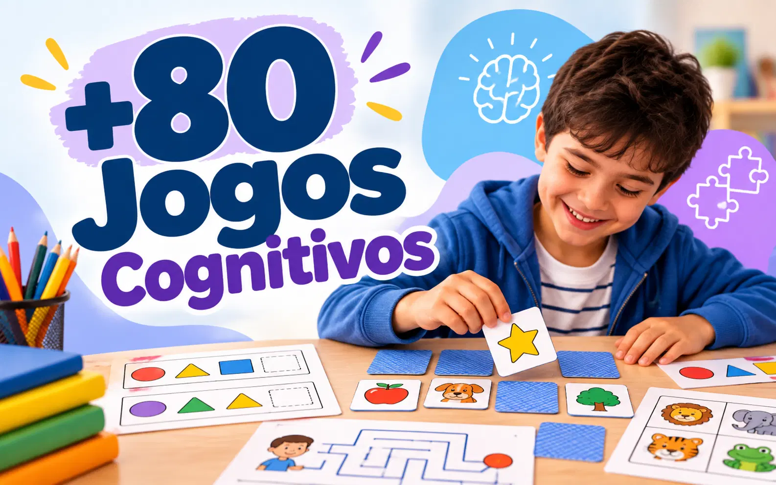 +80 Jogos Cognitivos para Imprimir