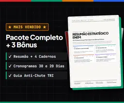 Pacote Completo Reta Final ENEM + 3 Bônus Táticos