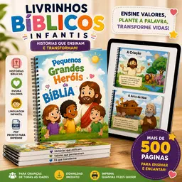 7 Livrinhos Bíblicos Infantil (Acesso Imediato)