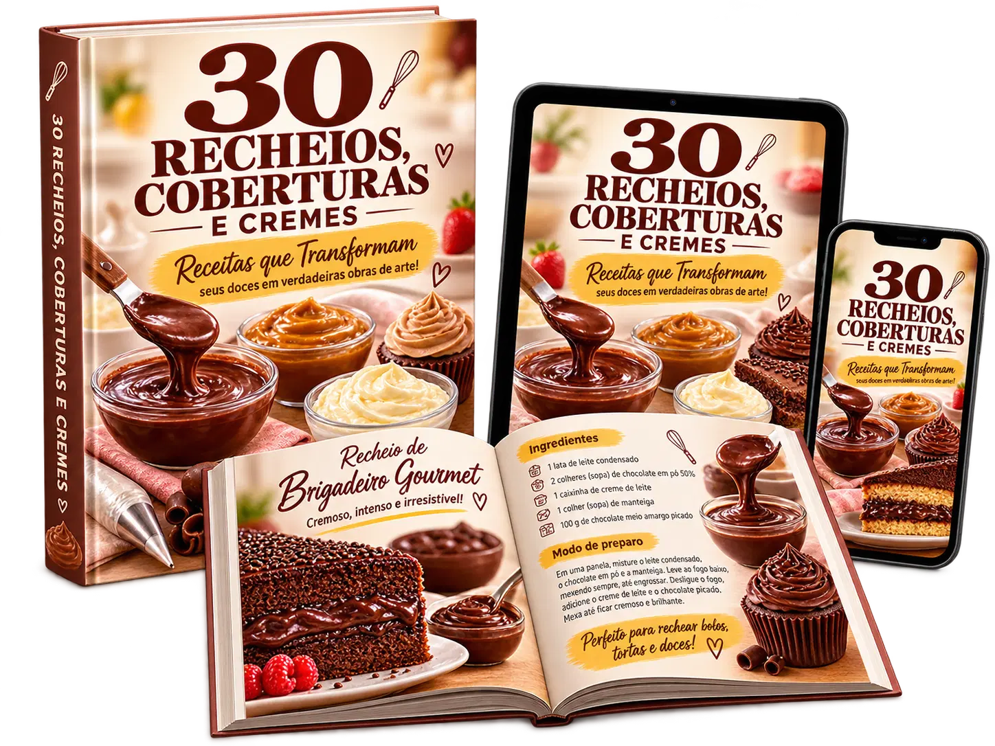 30 Recheios, Coberturas e Cremes