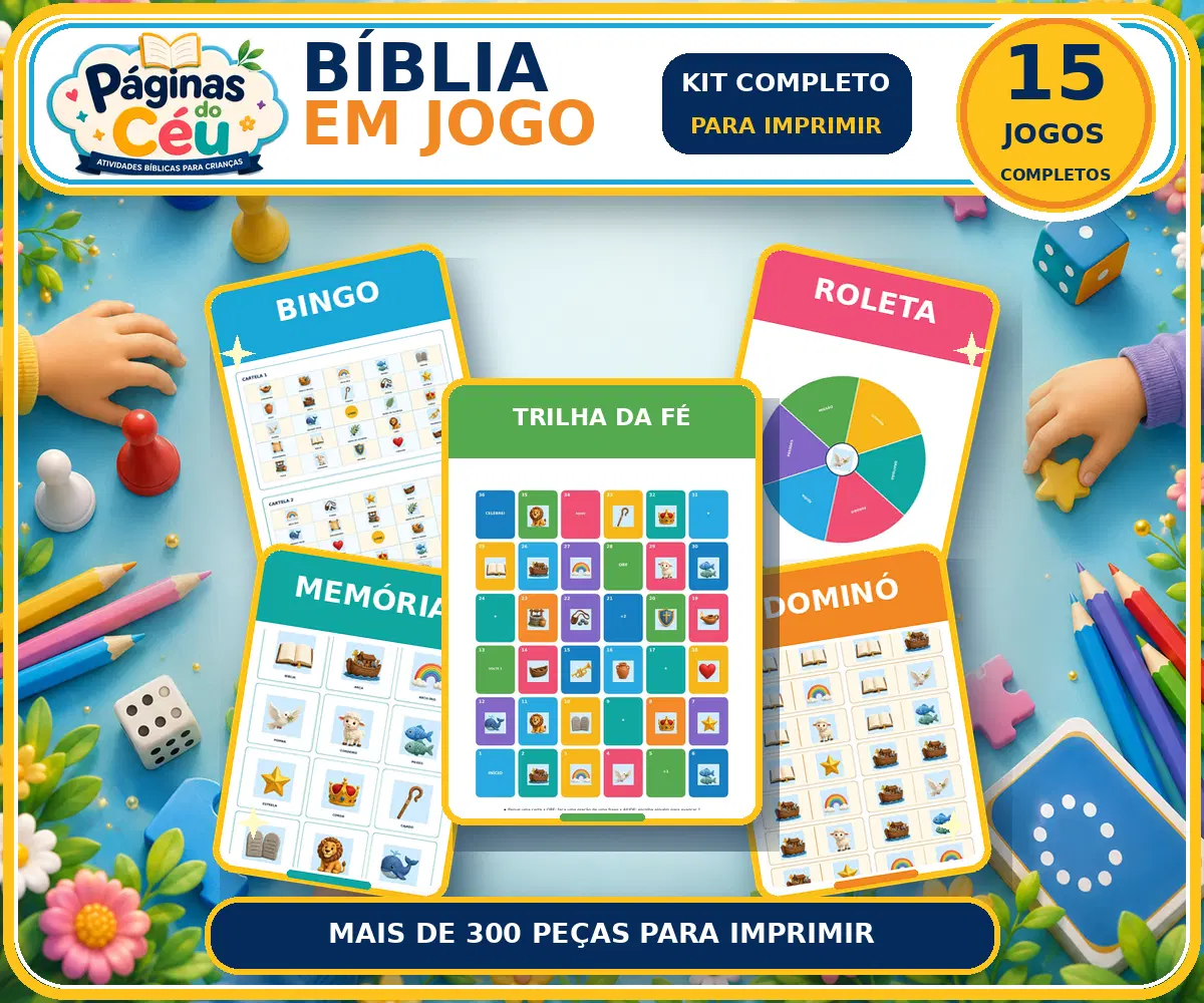 Bíblia em Jogo – 15 Jogos Cristãos para Imprimir