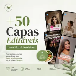 +50 Capas Editáveis para Nutricionistas