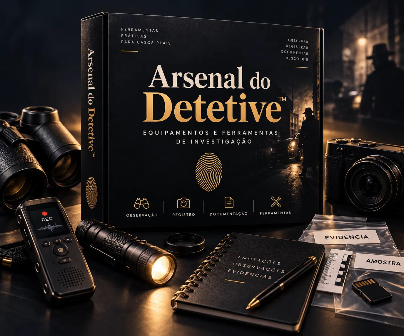 Arsenal do Detetive — Equipamentos e Ferramentas de Investigação