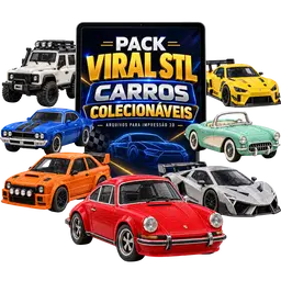 Pack Viral STL Carros Colecionáveis