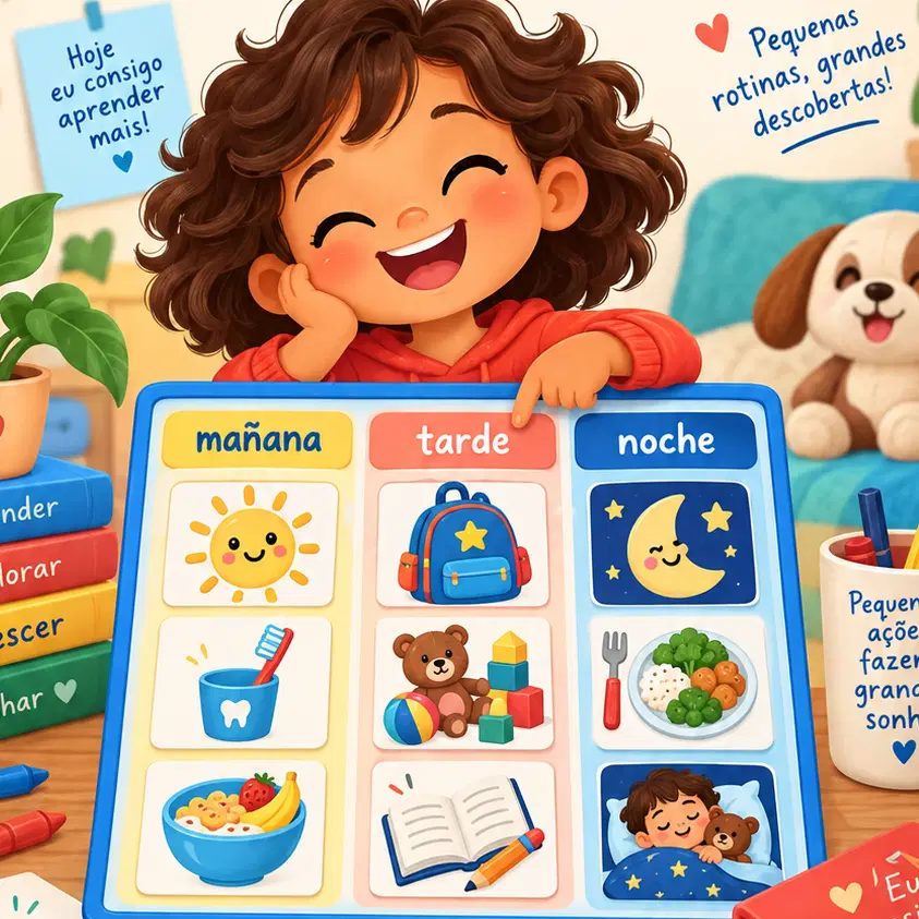 🌞 Adicione o Kit Minha Rotina Bilíngue