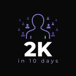 2.000 SEGUIDORES EM 10 DIAS