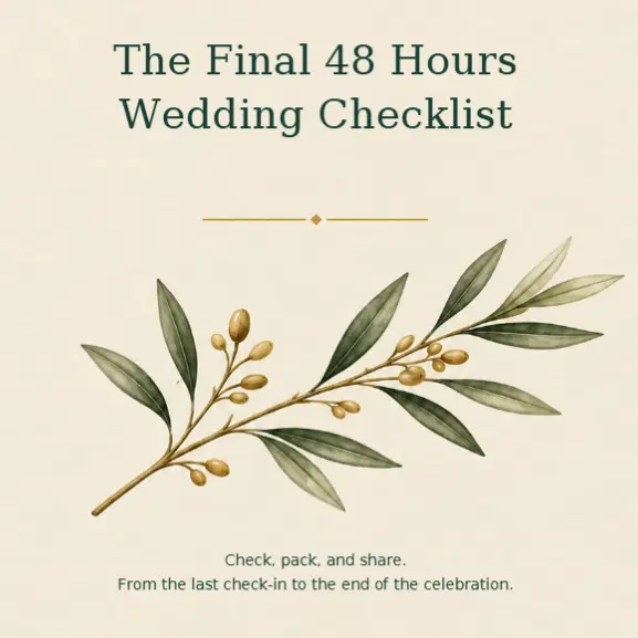 The Final 48 Hours Wedding Checklist