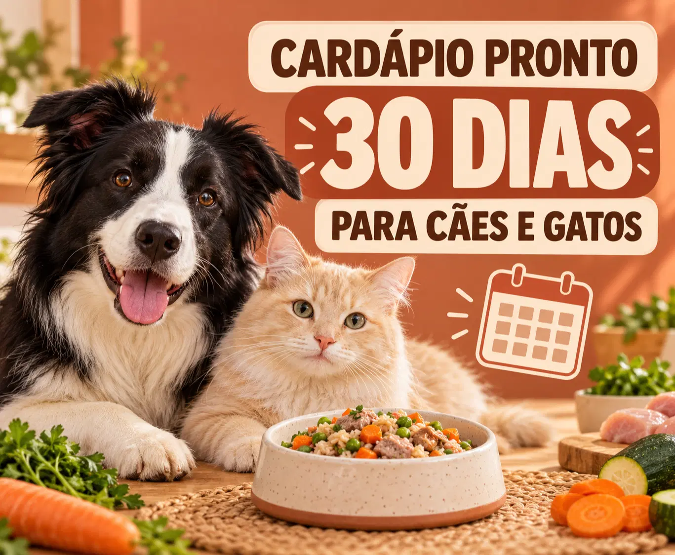 Cardápio pronto de 30 dias - Cães e Gatos