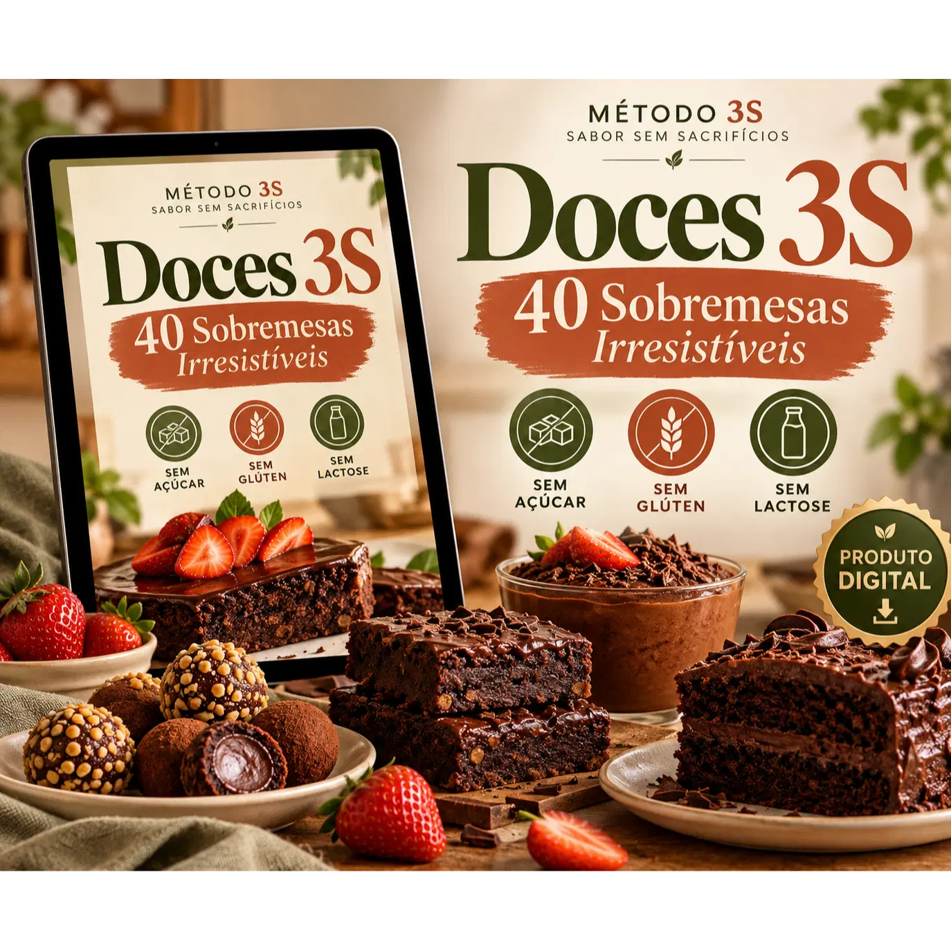 Doces 3S — 40 Sobremesas Irresistíveis