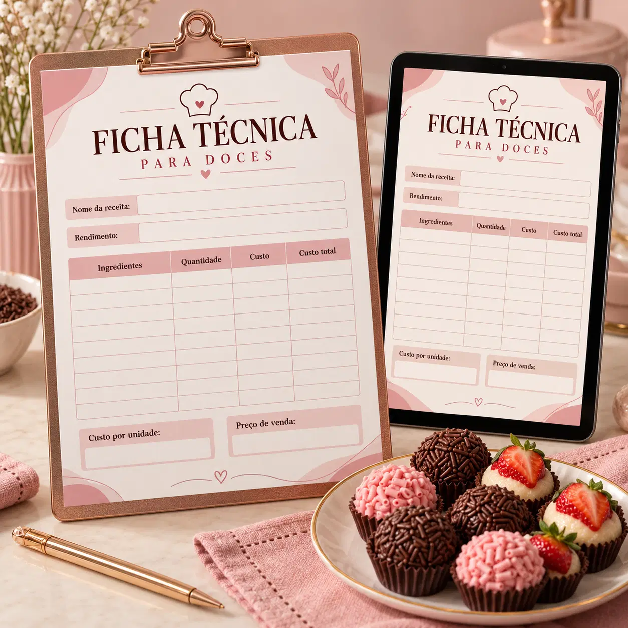 🍰 Ficha Técnica para Doces