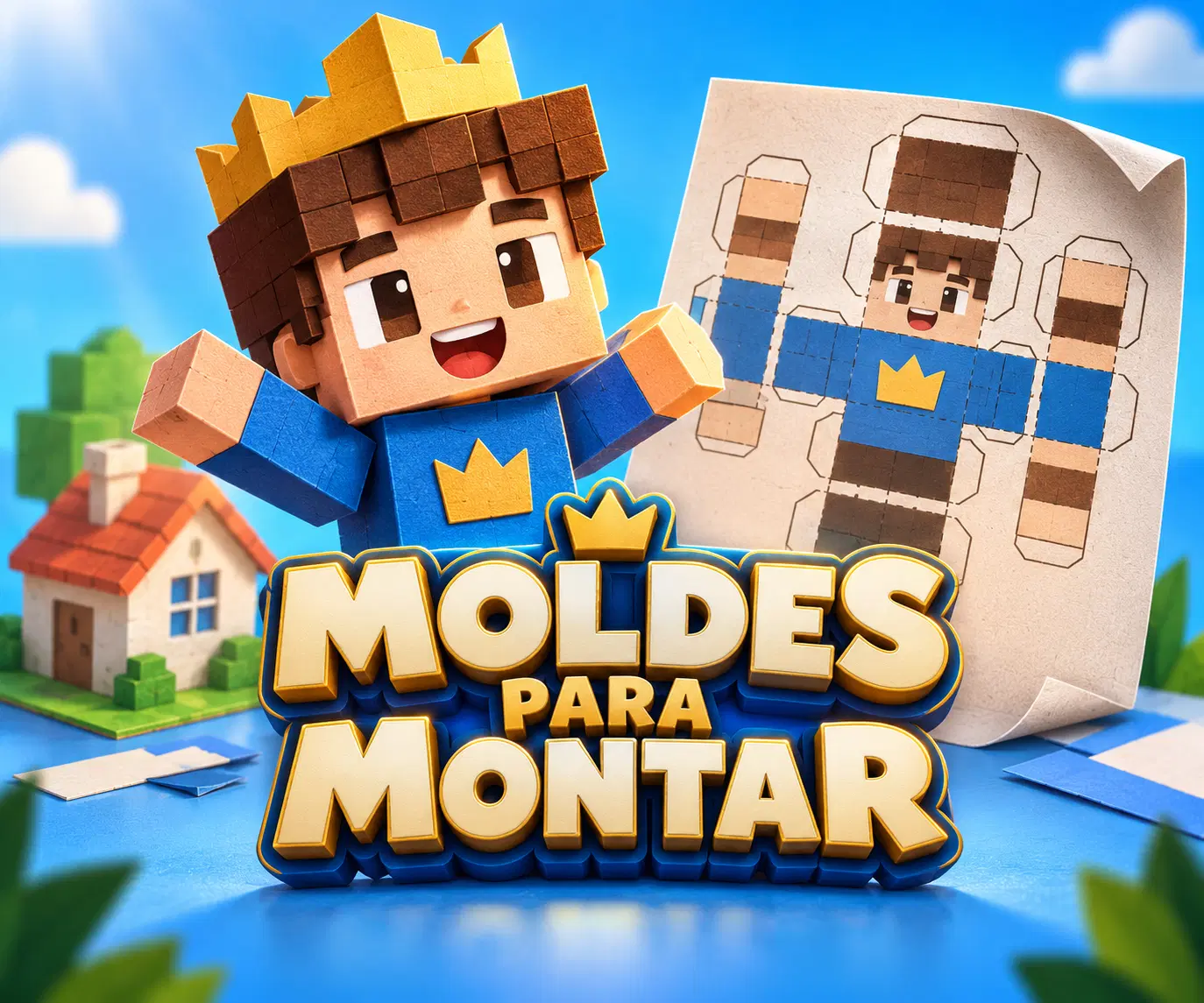 Moldes para Montar — Seu Mundo de Blocos