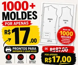 1000+ Moldes Profissionais de Costura
