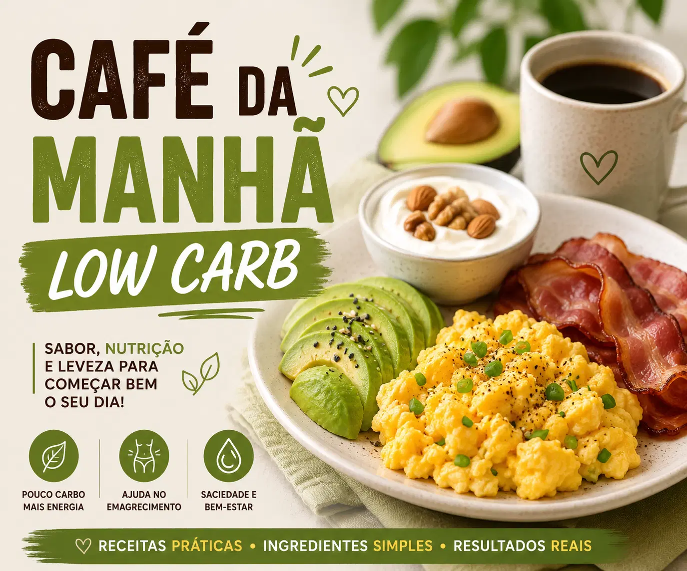 300  Receitas de Café da manhã low carb