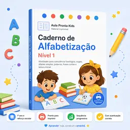 Caderno de Alfabetização Nível 1 | Atividades Prontas para Imprimir