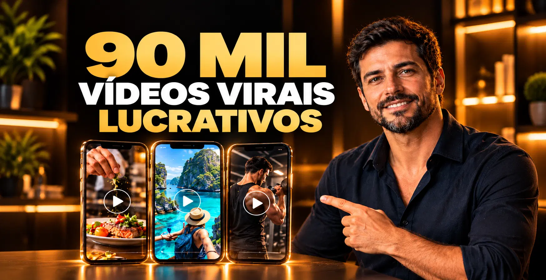 90 MIL VÍDEOS VIRAIS LUCRATIVOS + 2 BÔNUS SECRETOS