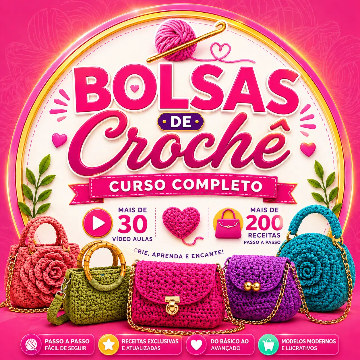 Bolsas Crochê Tendência - 2026/2027