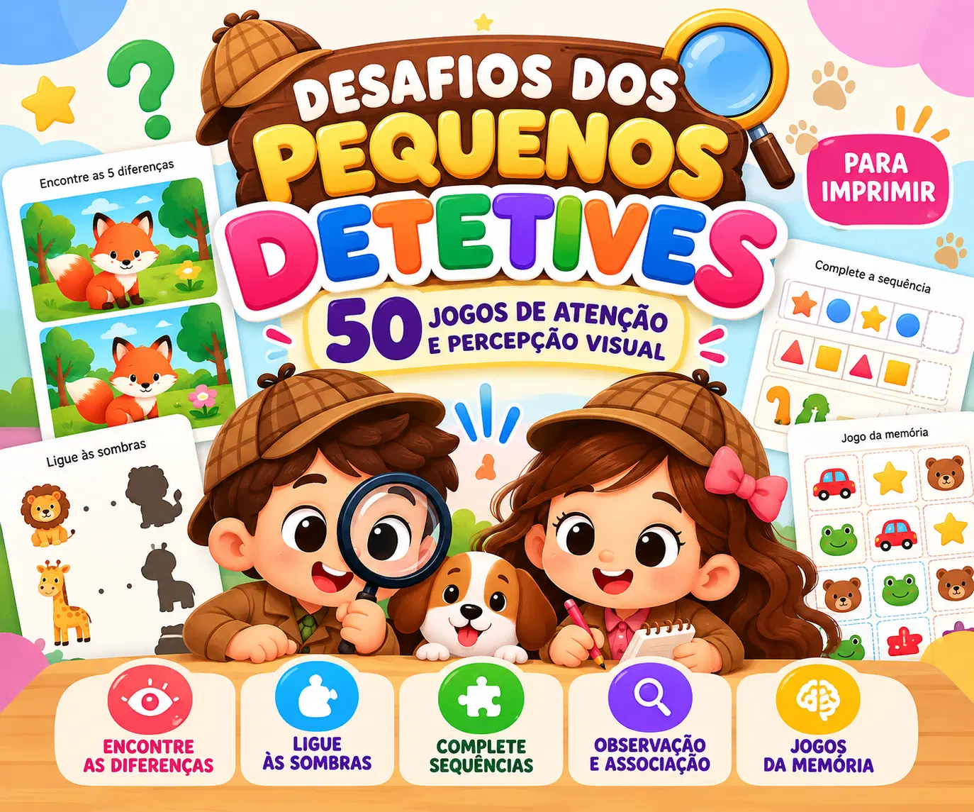 🔎 Desafios dos Pequenos Detetives | 50 Jogos Extras
