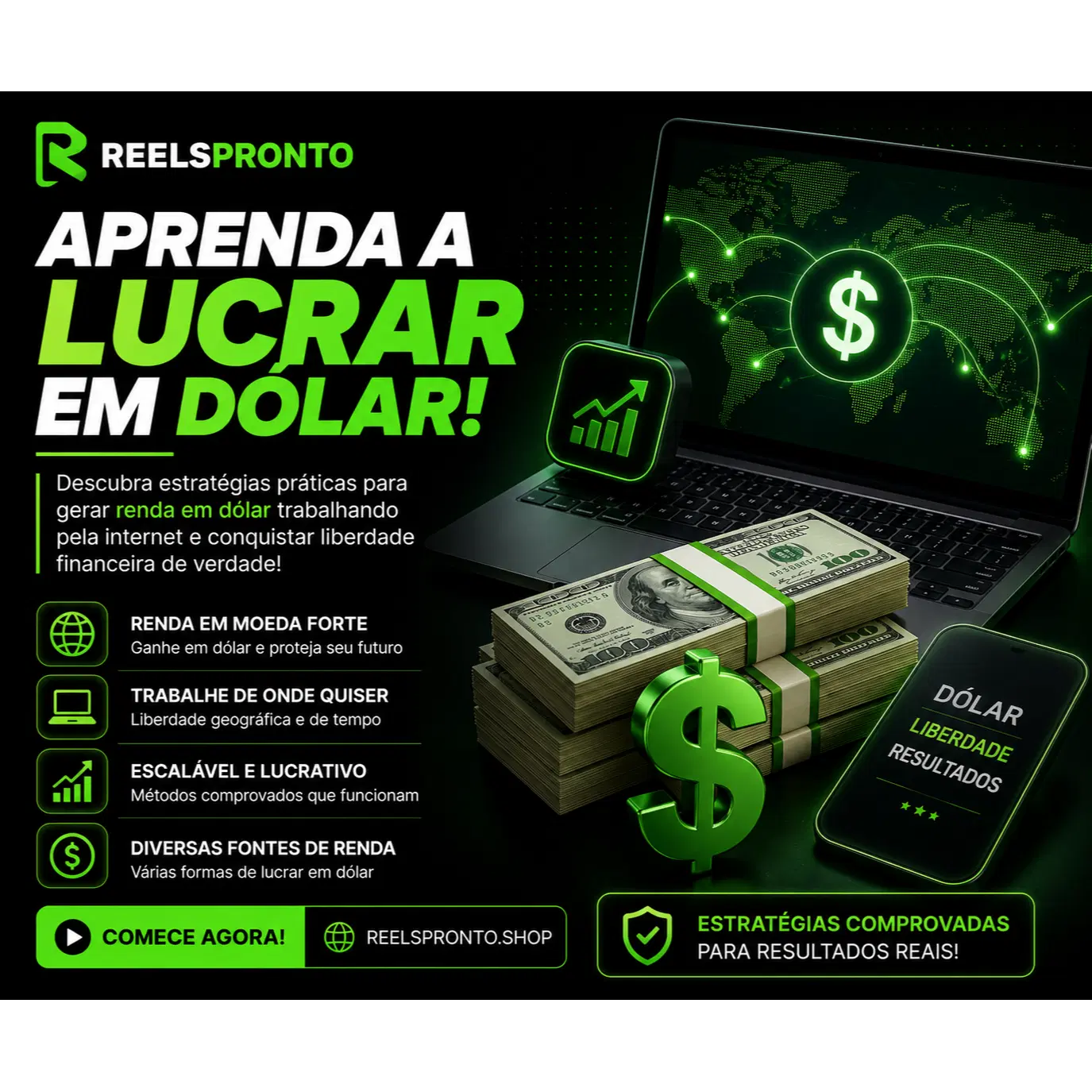 Aprenda a Lucrar em Dólar e Construir uma Renda Internacional