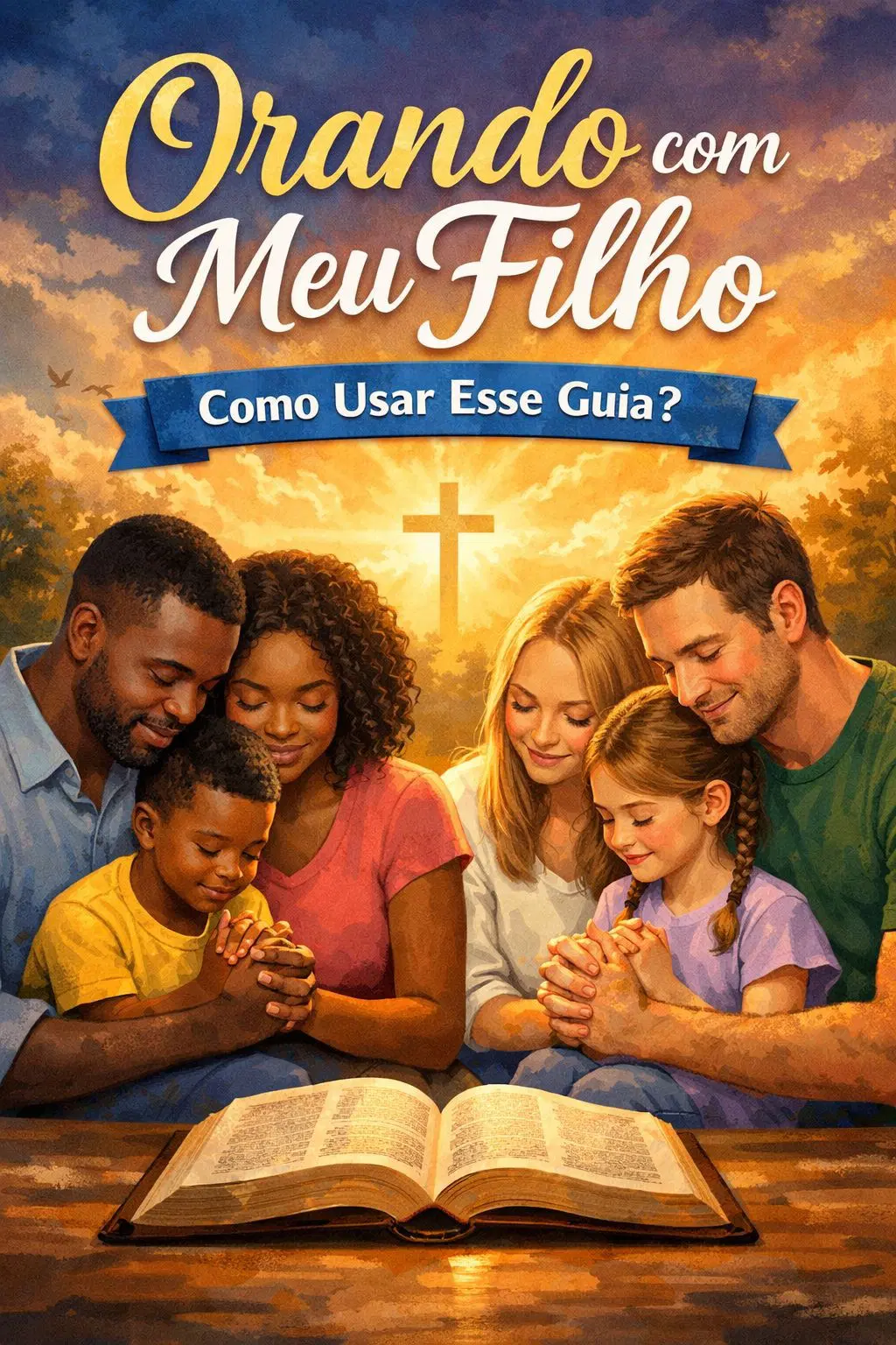 Orando com meu filho.