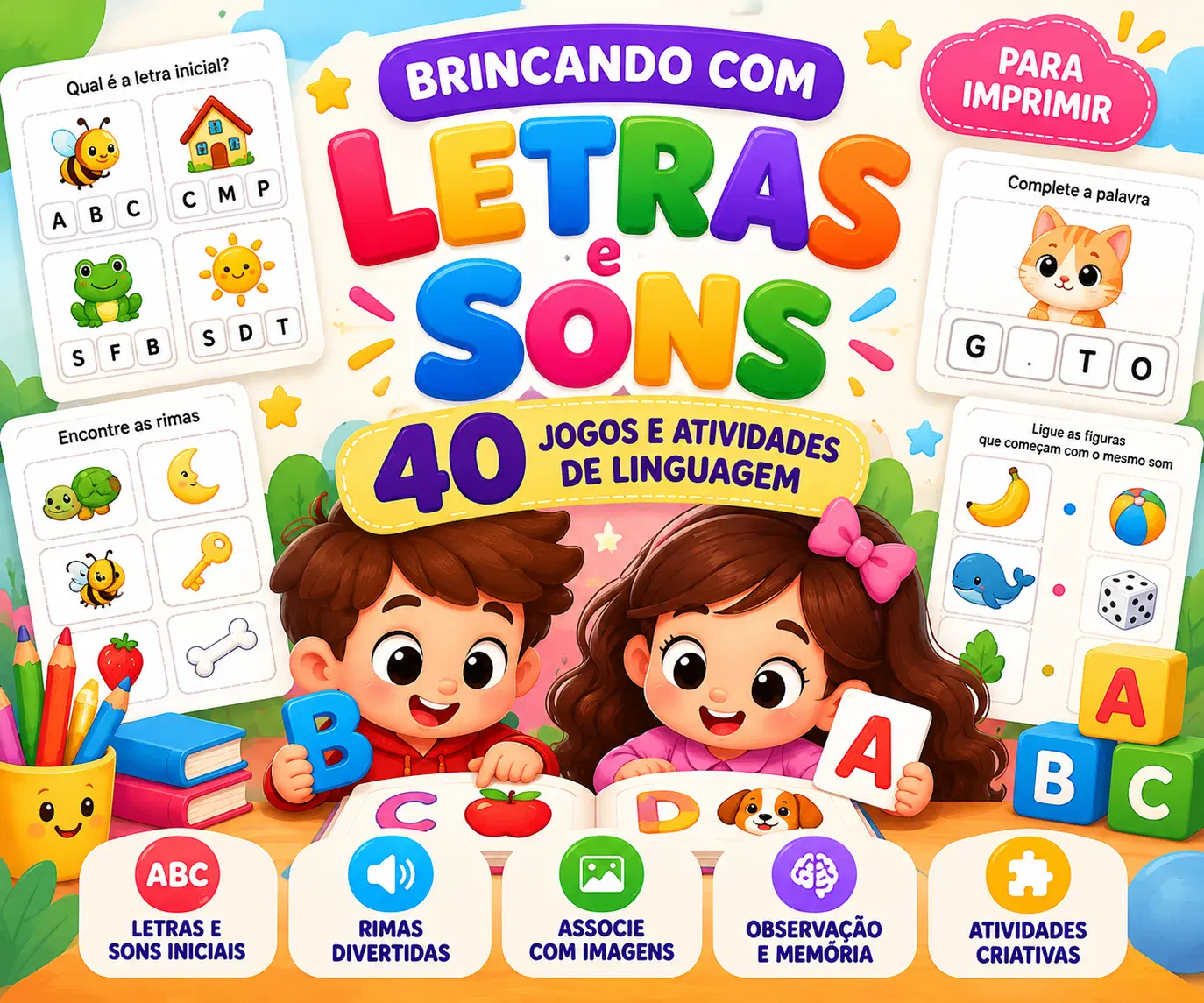 Brincando com Letras e Sons | +40 Jogos Extras