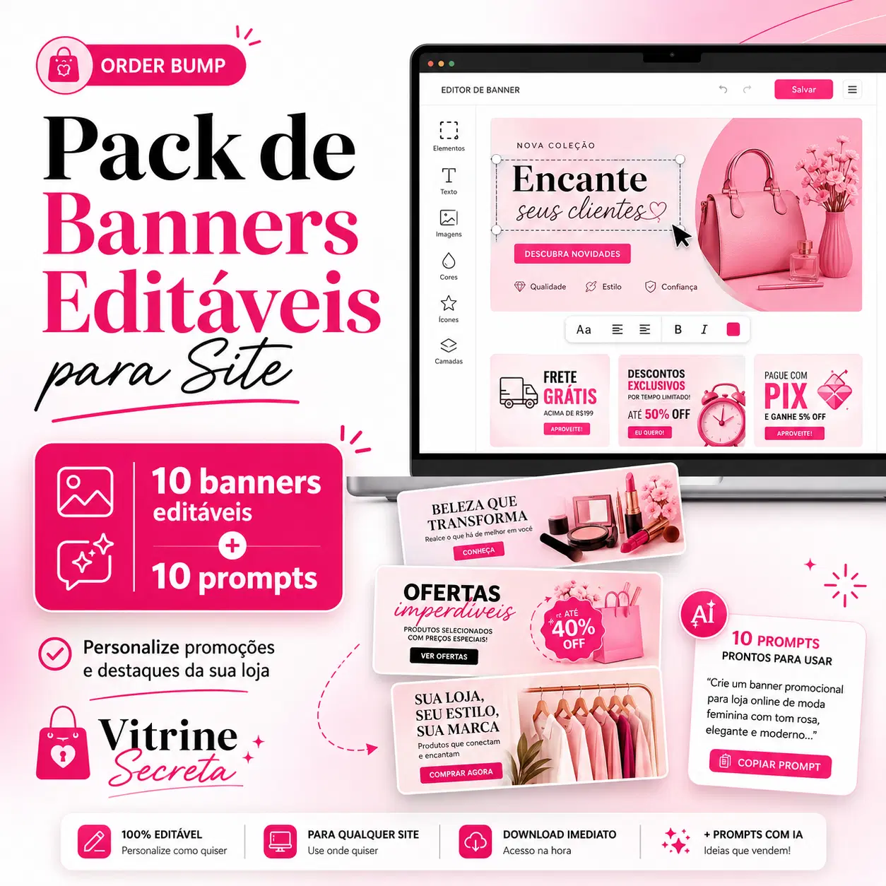 Pack de Banners Editáveis para Site