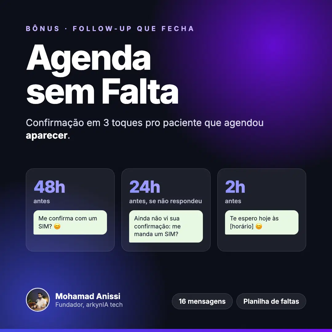 Sim, quero que o paciente que agendou apareça